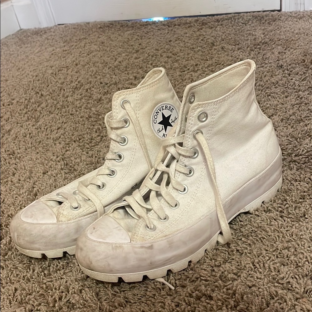 Converse High-Top Sneakers in Off-White